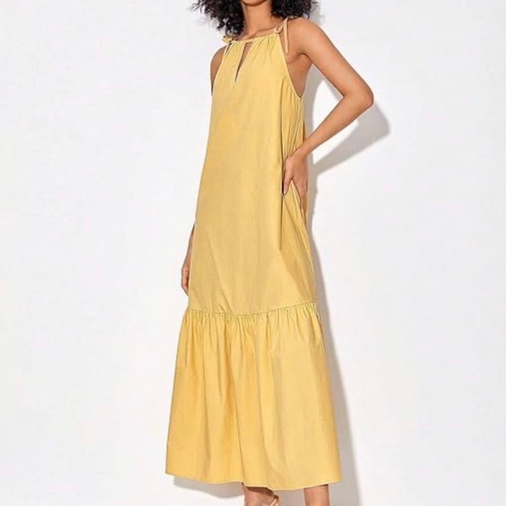 Yellow Sleeveless Nine West Maxi Dress